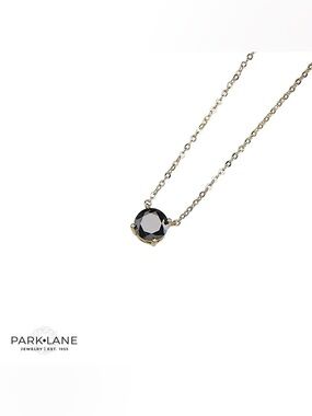Park Lane Impression Necklace Black Crystal Gold Tone Minimalist Pendant